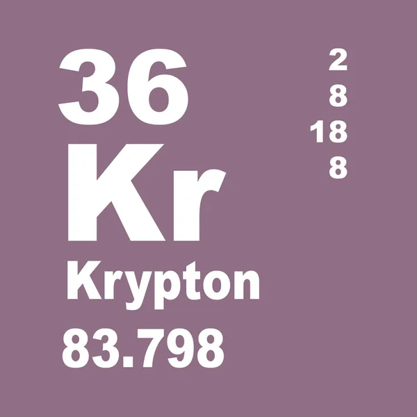 Tabela Periódica Elementos Não Krypton — Fotografia de Stock