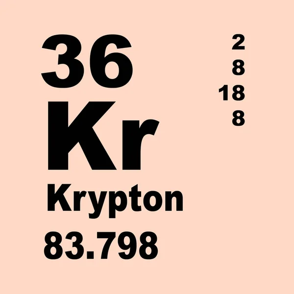 Tableau Périodique Des Éléments Non Krypton — Photo