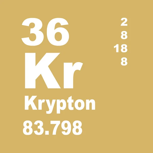 Tabla Periódica Elementos Kryptón —  Fotos de Stock