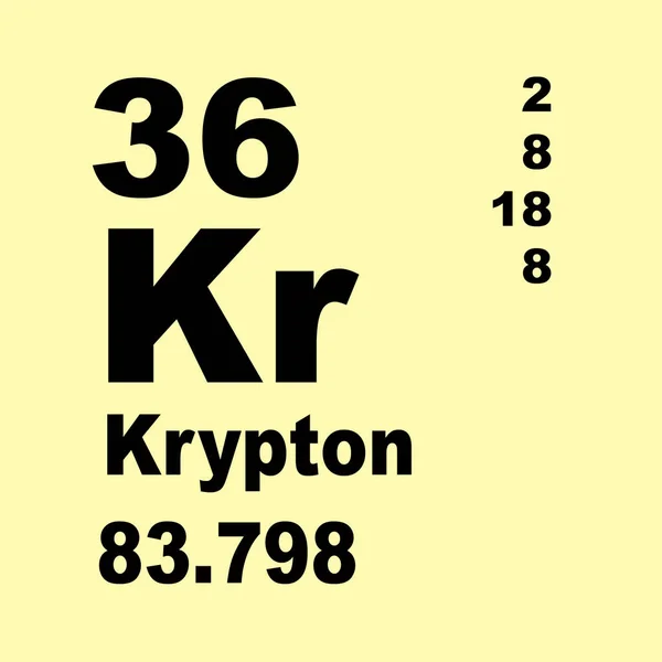 Tabela Periódica Elementos Não Krypton — Fotografia de Stock