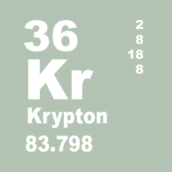 주기적인 36번 크립톤 — 스톡 사진