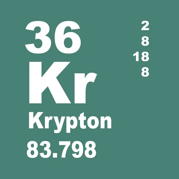 Tabla Periódica Elementos Kryptón —  Fotos de Stock