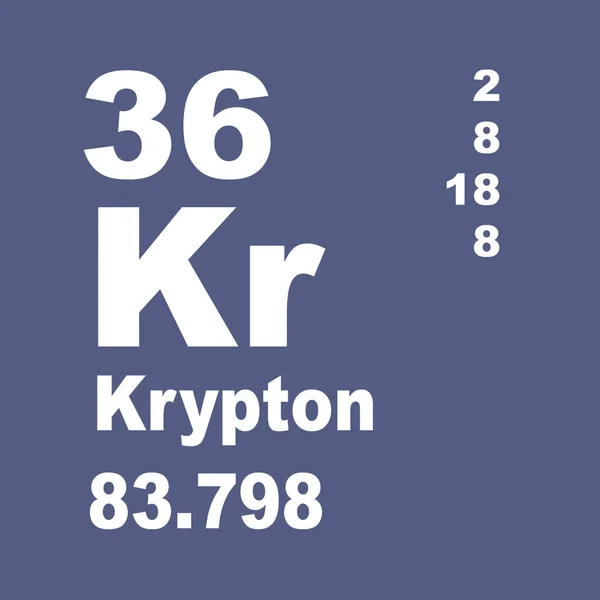 Periodensystem Der Elemente Nein Krypton — Stockfoto