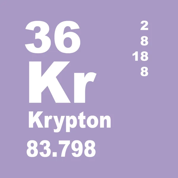 주기적인 36번 크립톤 — 스톡 사진