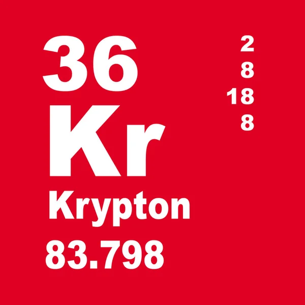 Okresowy Spis Elementów Krypton — Zdjęcie stockowe