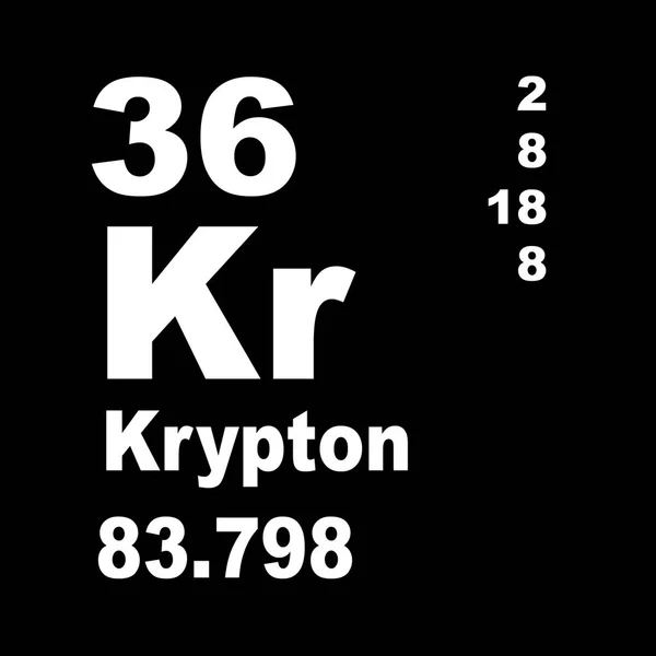 Periodiska Systemet Element Krypton — Stockfoto