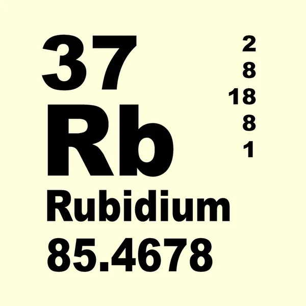 Rubidio Tabla Periódica Elementos — Foto de Stock