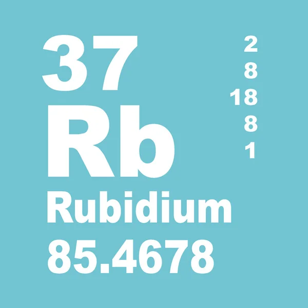 Rubidio Tabla Periódica Elementos — Foto de Stock
