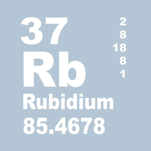 Elementlerin Rubidium Periyodik Tablosu — Stok fotoğraf