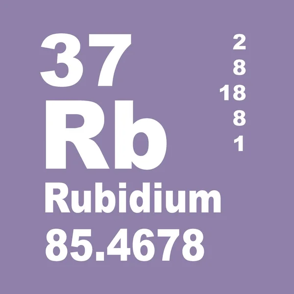 Rubidium Periodic Table Elements — Stock Photo, Image