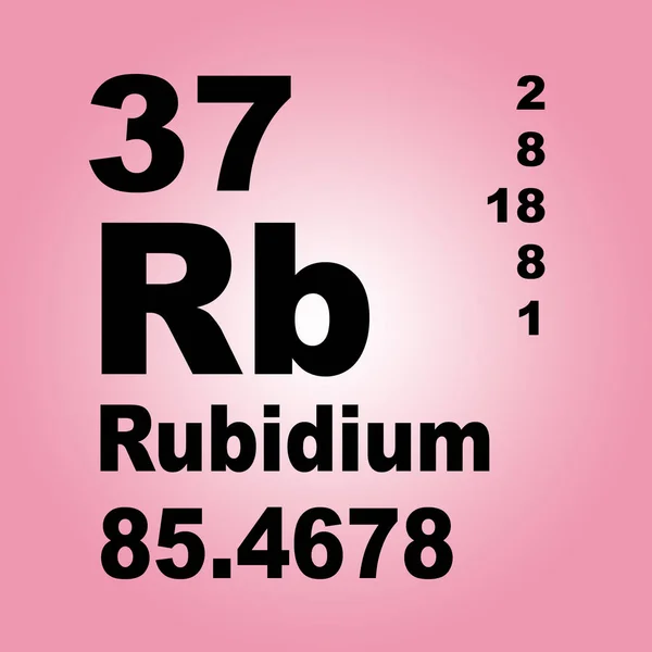 Rubidium Tabela Periódica Elementos — Fotografia de Stock