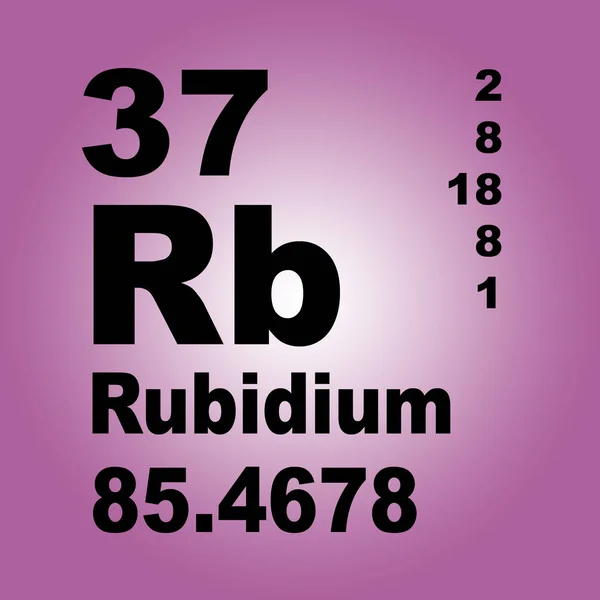 Rubidium Tabela Periódica Elementos — Fotografia de Stock