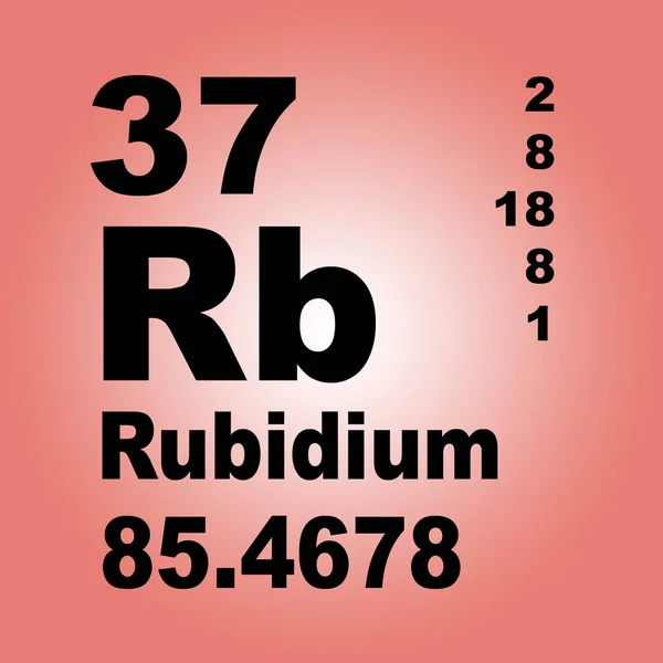 Rubidium Tabela Periódica Elementos — Fotografia de Stock