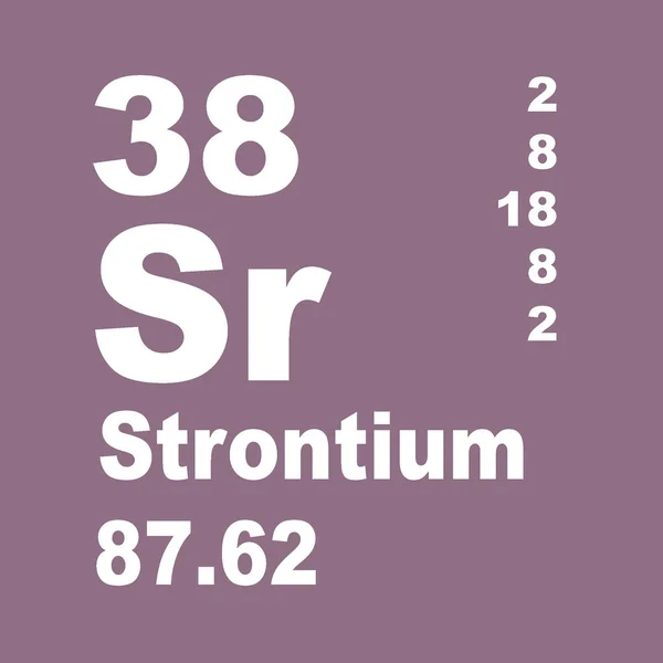 Strontium Periodiskt Tabell Över Grundämnen — Stockfoto