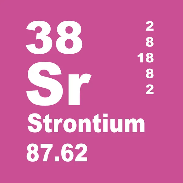Tabela Periódica Elementos Estrôncio — Fotografia de Stock