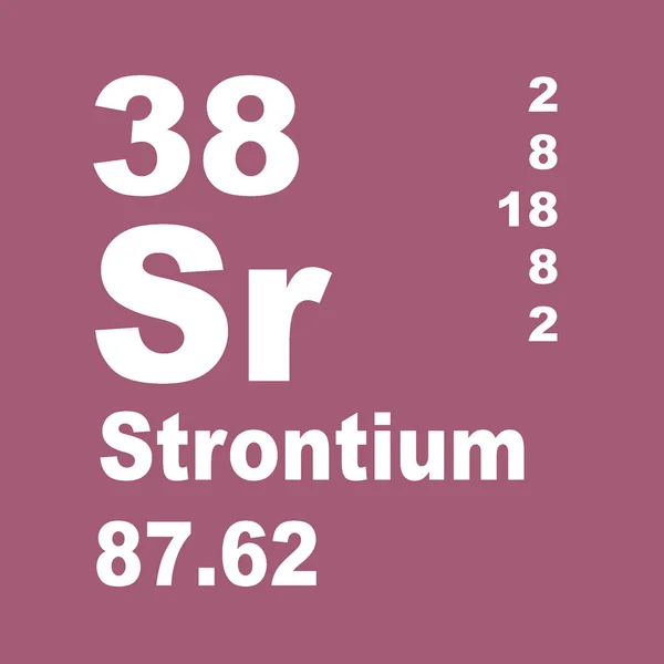 Strontium Okresowego Spisu Elementów — Zdjęcie stockowe