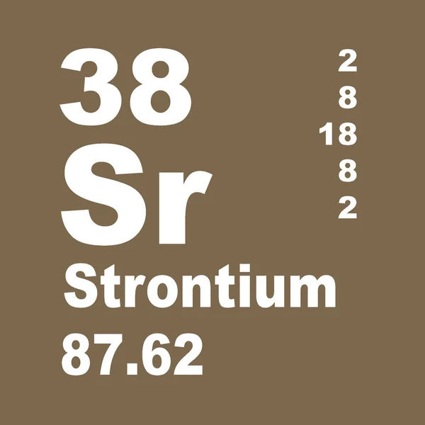 Tabela Periódica Elementos Estrôncio — Fotografia de Stock