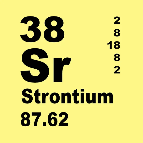 Strontium Periodieke Tabel Van Elementen — Stockfoto