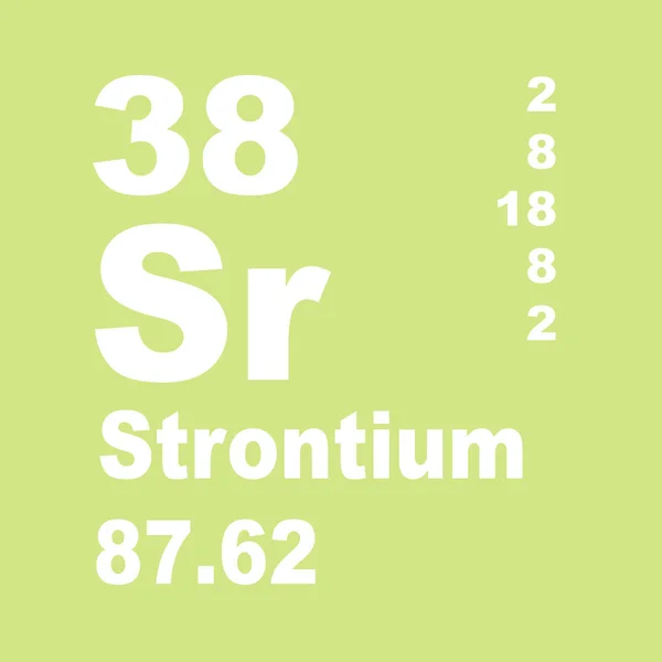 Strontium Periodieke Tabel Van Elementen — Stockfoto