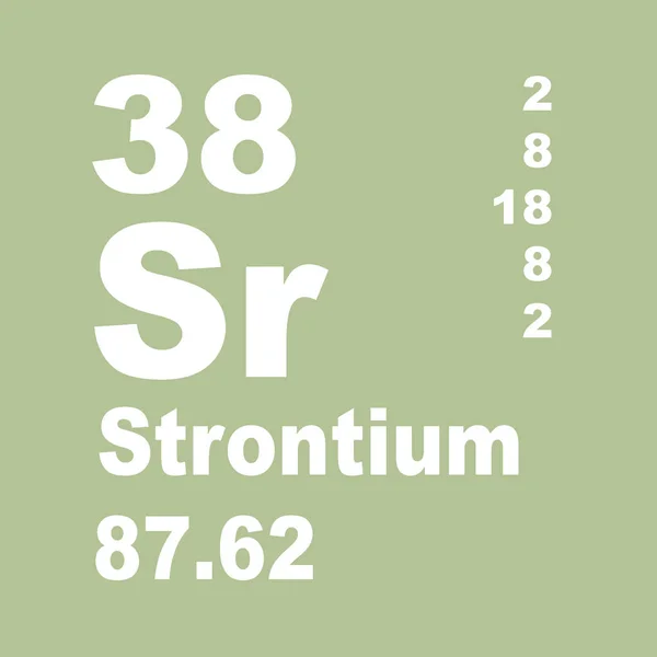 Strontium Periodiskt Tabell Över Grundämnen — Stockfoto