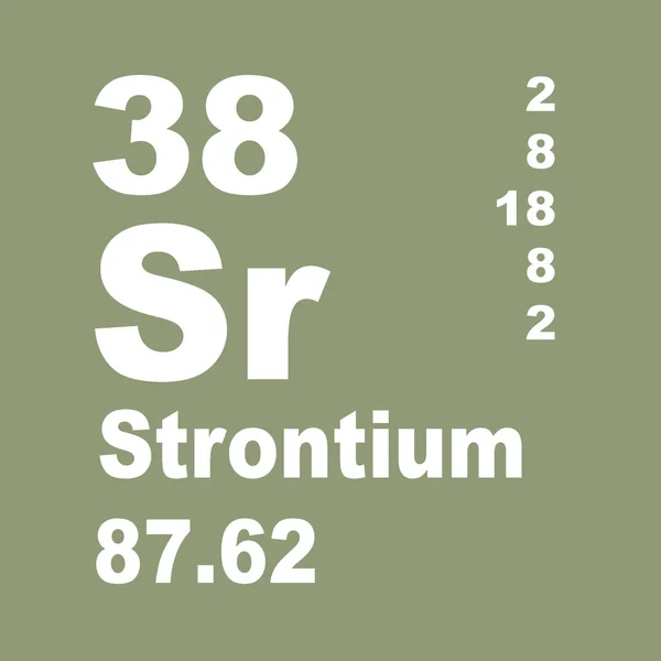 Strontium Periodieke Tabel Van Elementen — Stockfoto