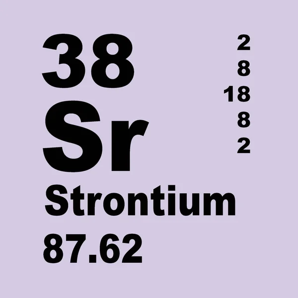 Strontium Periodiskt Tabell Över Grundämnen — Stockfoto