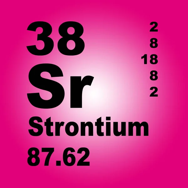 Strontium Periodiskt Tabell Över Grundämnen — Stockfoto