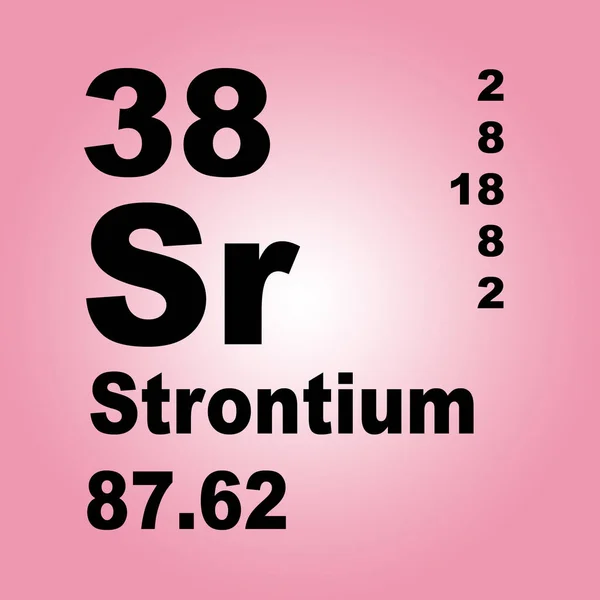 Strontium Periodieke Tabel Van Elementen — Stockfoto