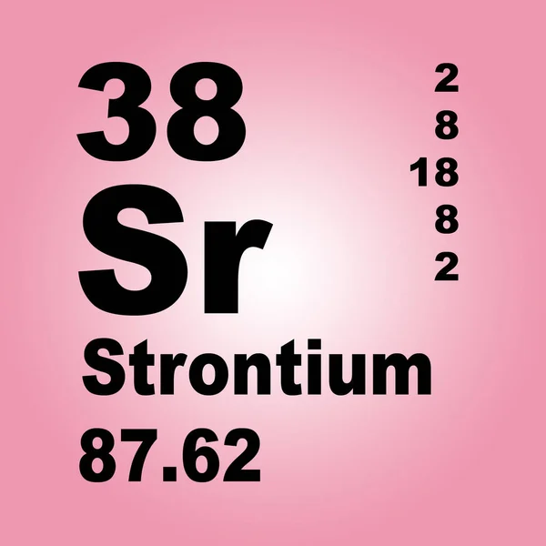 Strontium Periodiskt Tabell Över Grundämnen — Stockfoto