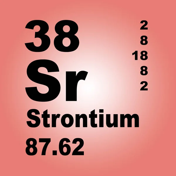 Strontium Periodieke Tabel Van Elementen — Stockfoto