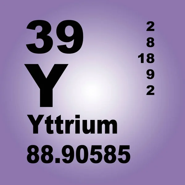 Yttrium Tableau Périodique Des Éléments — Photo