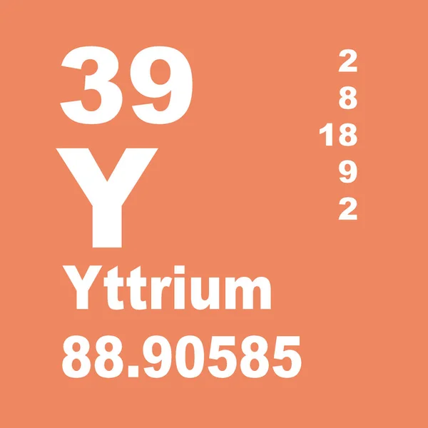 Yttrium Elementlerperiyodik Tablosu — Stok fotoğraf