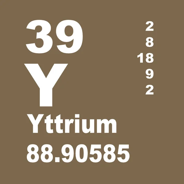 元素的 Ytrium 周期表 — 图库照片