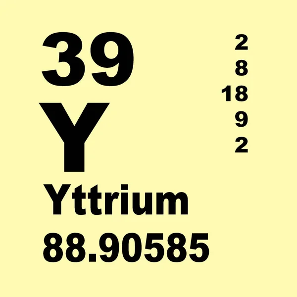Періодична Таблиця Елементів Yttrium — стокове фото