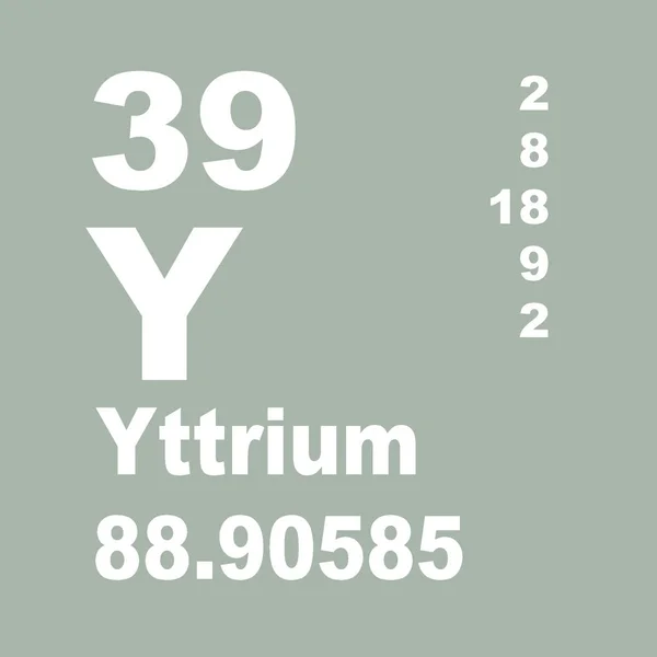Yttrium Periodieke Tabel Van Elementen — Stockfoto