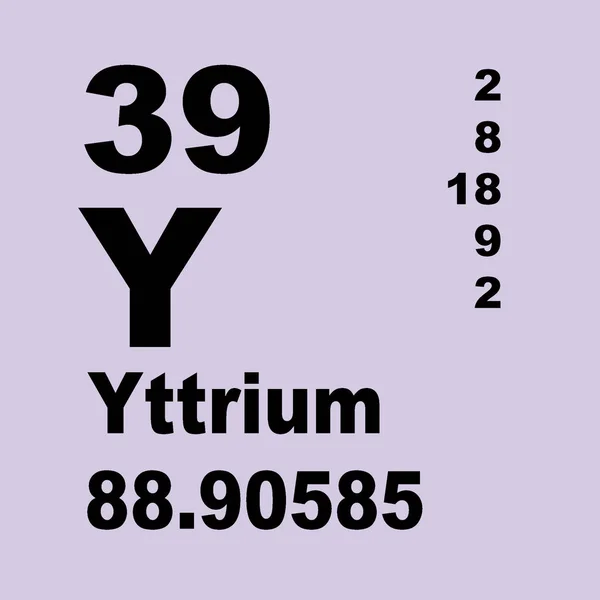 Yttrium Periodensystem Der Elemente — Stockfoto