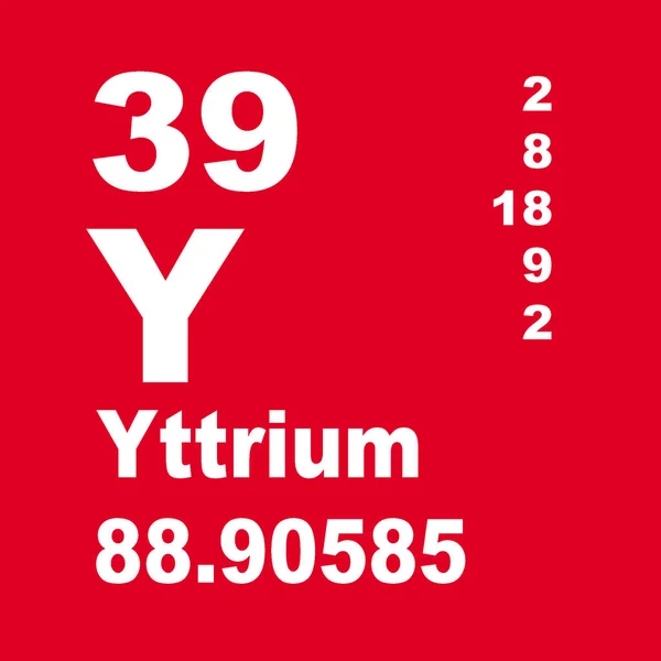 Періодична Таблиця Елементів Yttrium — стокове фото
