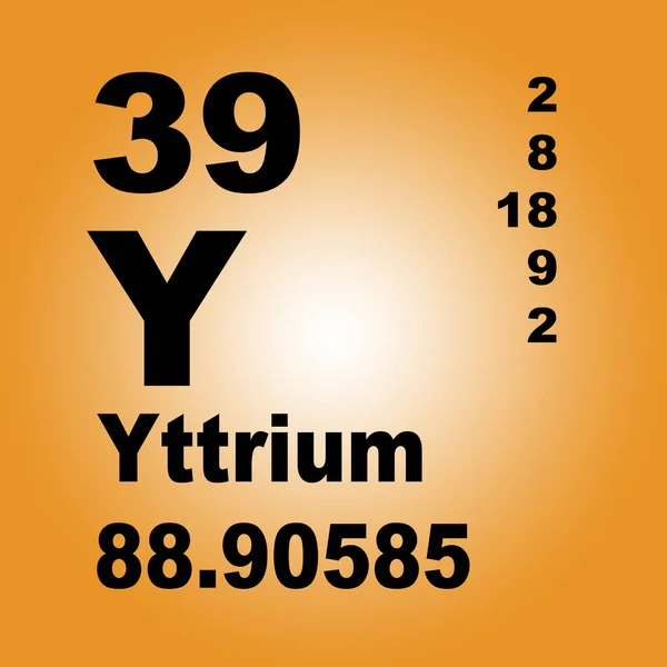 Yttrium Periodensystem Der Elemente — Stockfoto