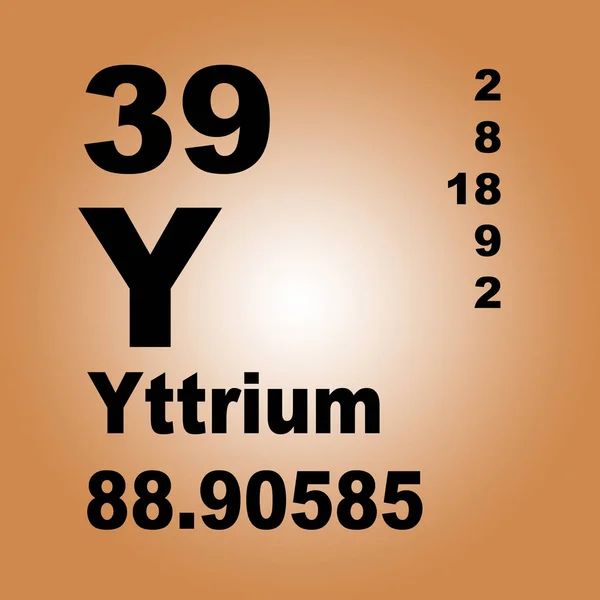 Yttrium Periodensystem Der Elemente — Stockfoto