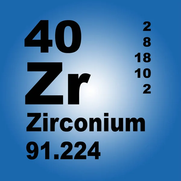 Zirkonium Periodensystem Der Elemente — Stockfoto