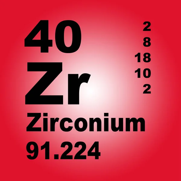 ジルコニウム周期表 — ストック写真