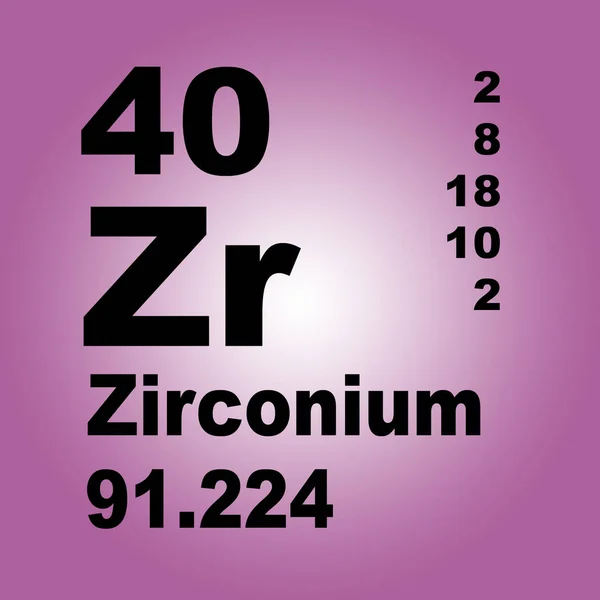 Zirkonium Periodensystem Der Elemente — Stockfoto