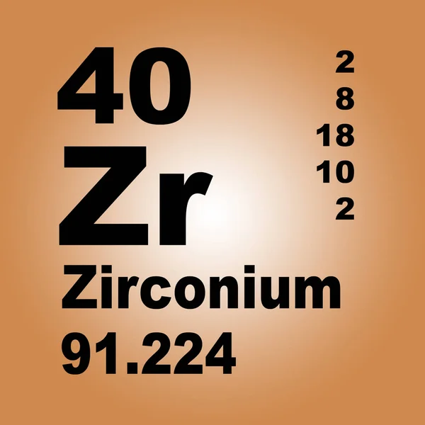 Tableau Périodique Des Éléments Zirconium — Photo