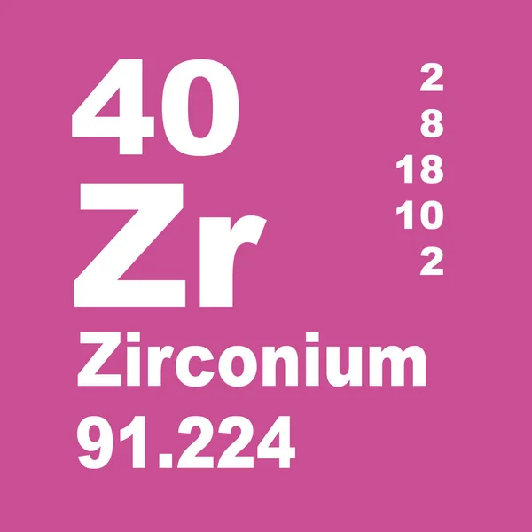 Tableau Périodique Des Éléments Zirconium — Photo
