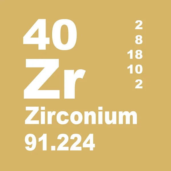 Circonio Tabla Periódica Elementos —  Fotos de Stock