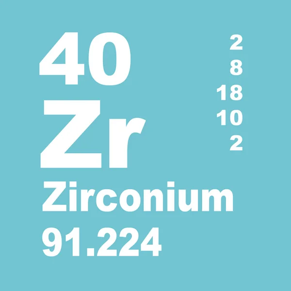 Elementlerin Zirkonyum Periyodik Tablosu — Stok fotoğraf