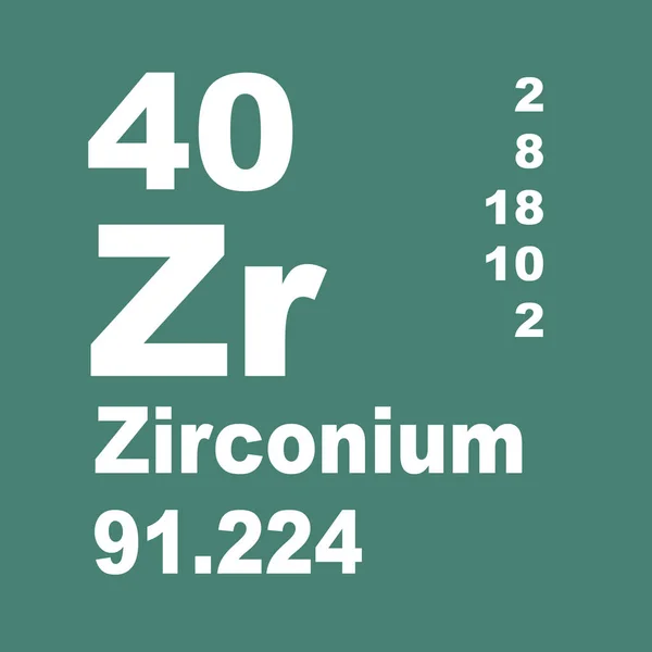 Zirconio Tavola Periodica Degli Elementi — Foto Stock