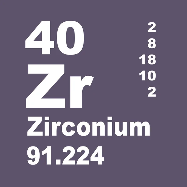 Periodiek Zirkonium Van Elementen — Stockfoto