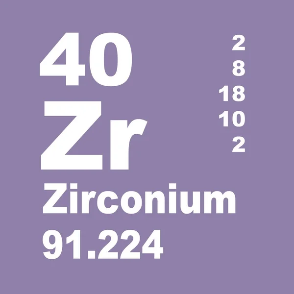 ジルコニウム周期表 — ストック写真