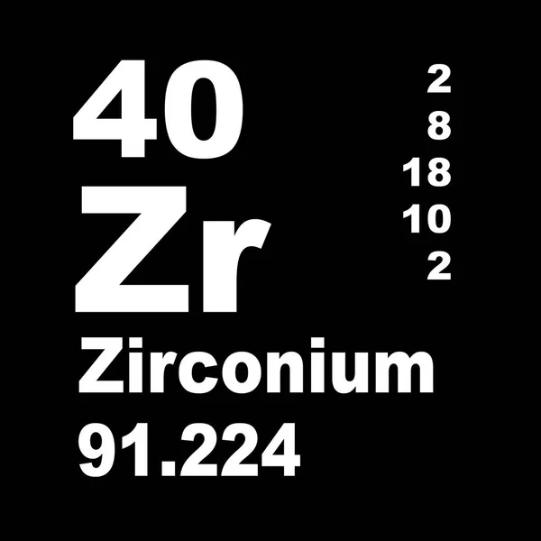 Zirkonium Periodensystem Der Elemente — Stockfoto